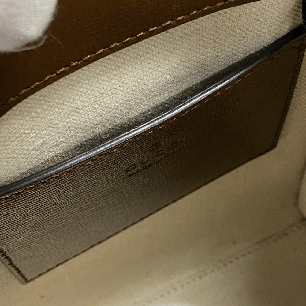 GUCCI Handbag PVC, Leather Brown GG Supreme