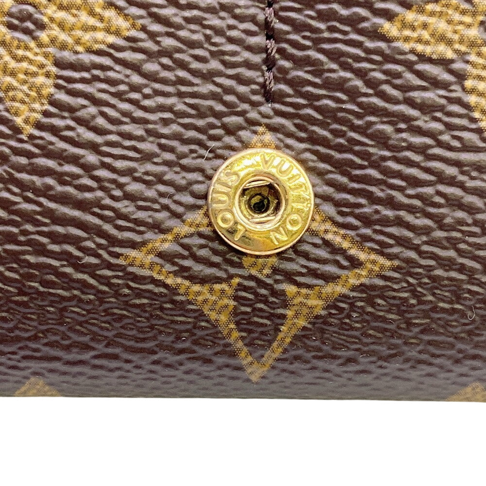LOUIS VUITTON Long Wallet Purse M62086 leather Brown Monogram Portefeuille Sarah