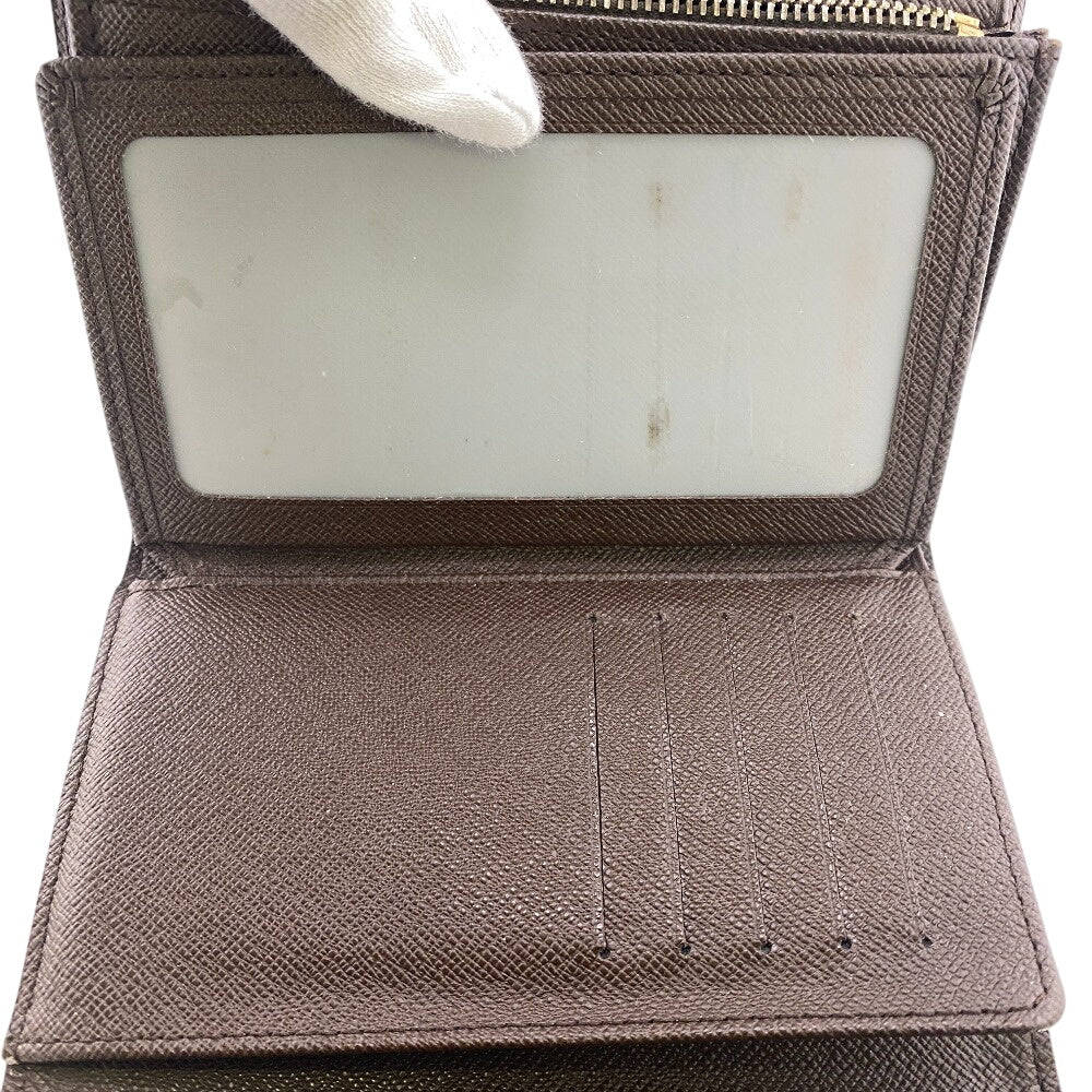 LOUIS VUITTON Tri-fold wallet N63067 leather Brown Damier Portefeuille Alexandra