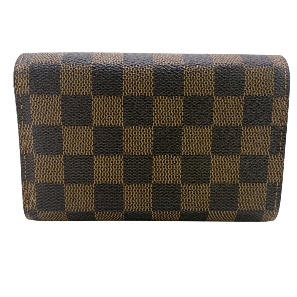 LOUIS VUITTON Tri-fold wallet N63067 leather Brown Damier Portefeuille Alexandra