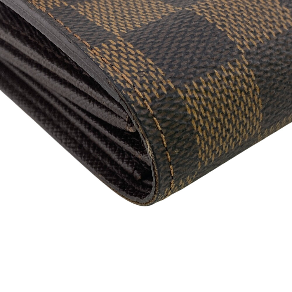 LOUIS VUITTON Tri-fold wallet N63067 leather Brown Damier Portefeuille Alexandra