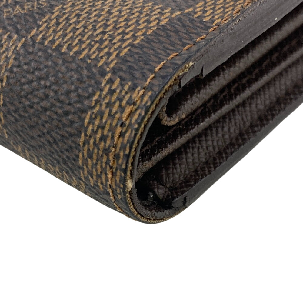 LOUIS VUITTON Tri-fold wallet N63067 leather Brown Damier Portefeuille Alexandra
