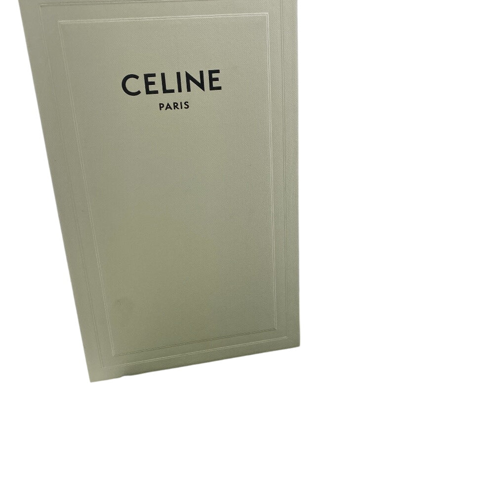 CELINE Long Wallet Purse leather white Large flap wallet