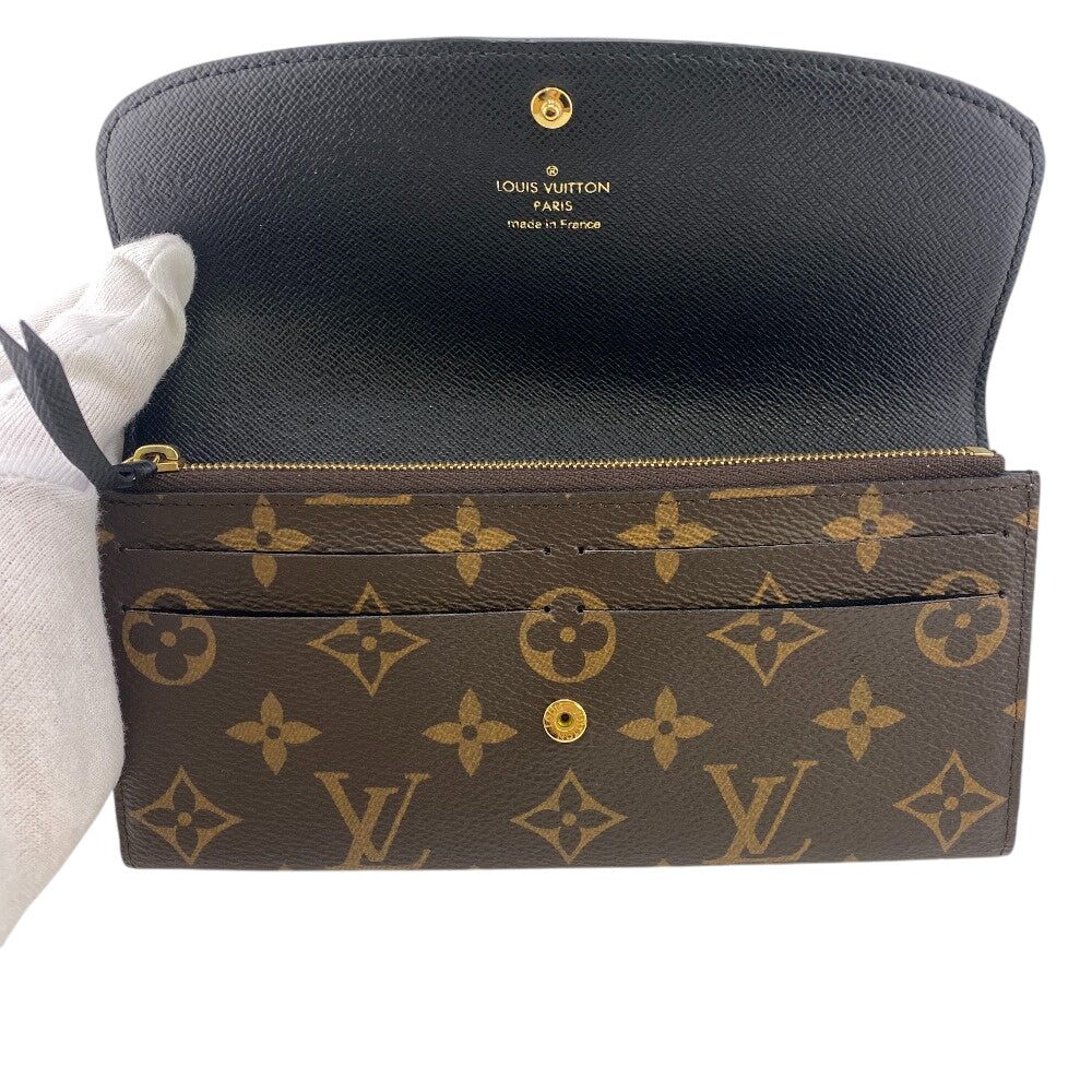 LOUIS VUITTON Long Wallet Purse M82157 leather Brown Monogram reverse Portefeuille Emily