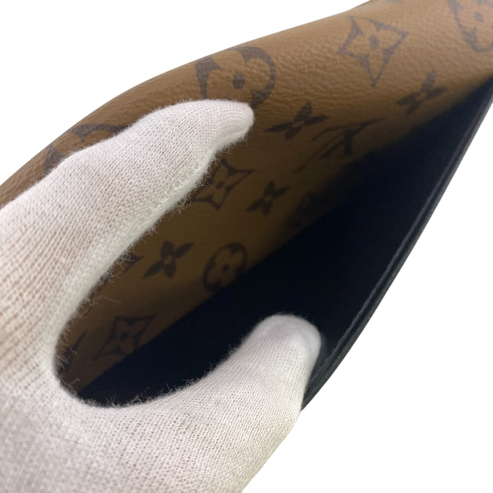 LOUIS VUITTON Long Wallet Purse M82157 leather Brown Monogram reverse Portefeuille Emily