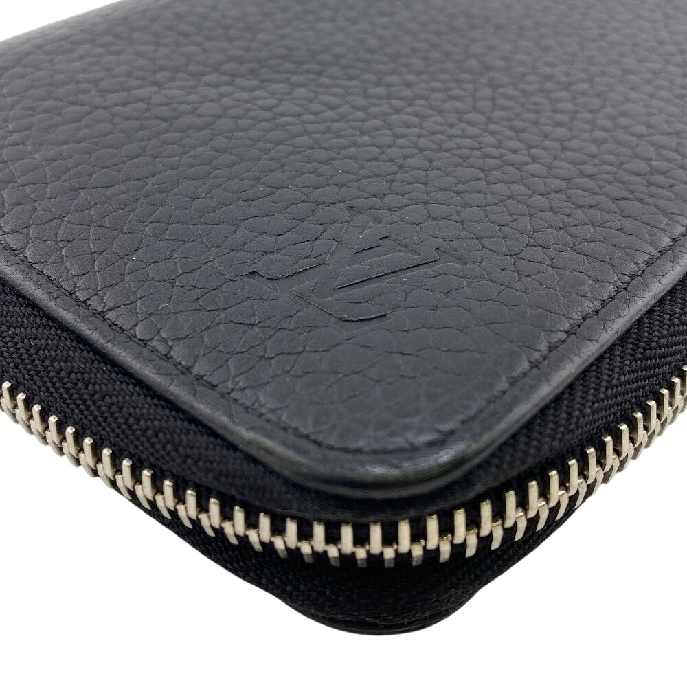 LOUIS VUITTON Long Wallet Purse M58823 Cowhide, Leather black Taurillon Clemence Zippy Wallet Vertical