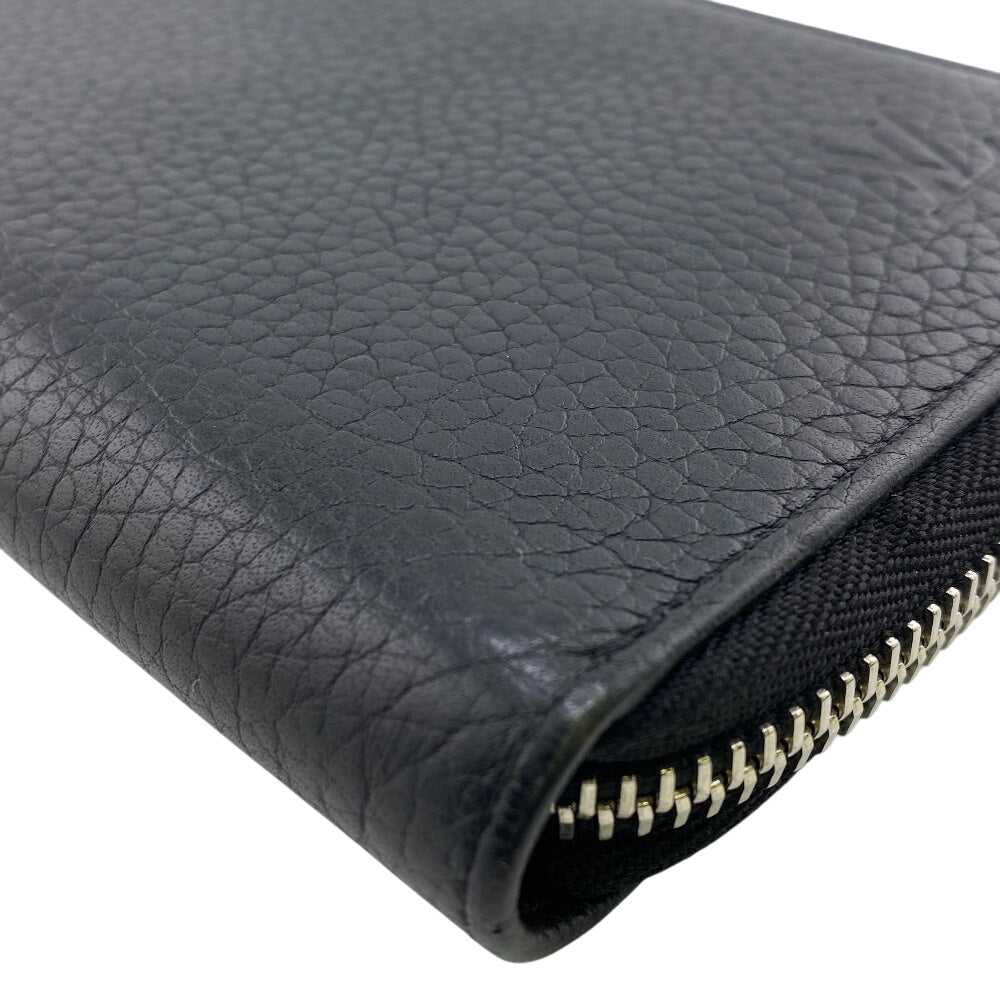 LOUIS VUITTON Long Wallet Purse M58823 Cowhide, Leather black Taurillon Clemence Zippy Wallet Vertical