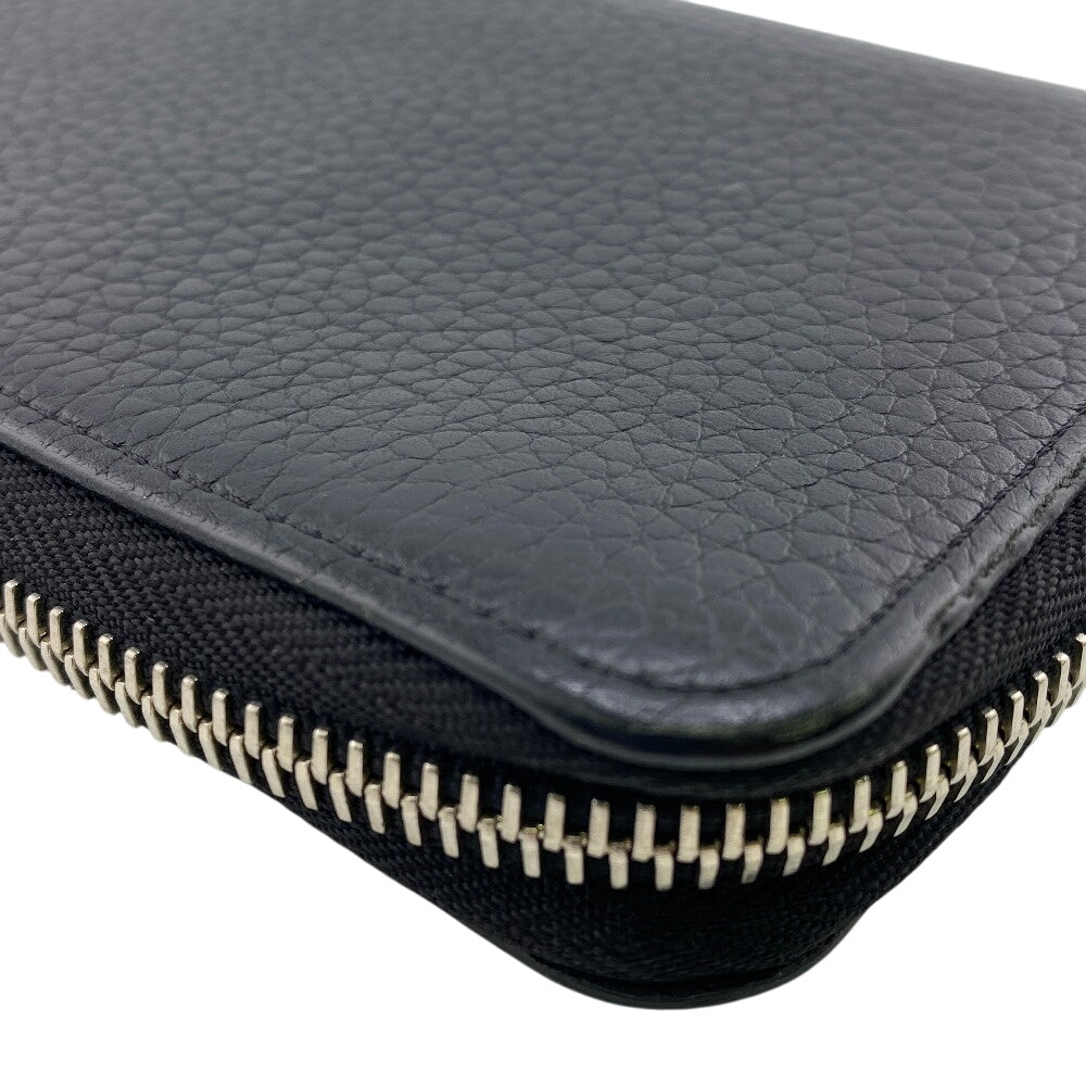 LOUIS VUITTON Long Wallet Purse M58823 Cowhide, Leather black Taurillon Clemence Zippy Wallet Vertical