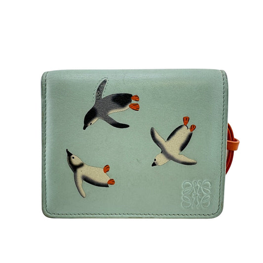 LOEWE Bifold Wallet leather blue anagram