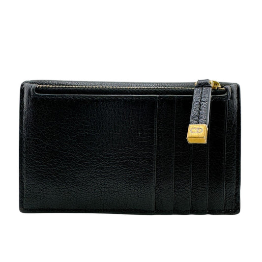 Dior Coin case leather black saddle
