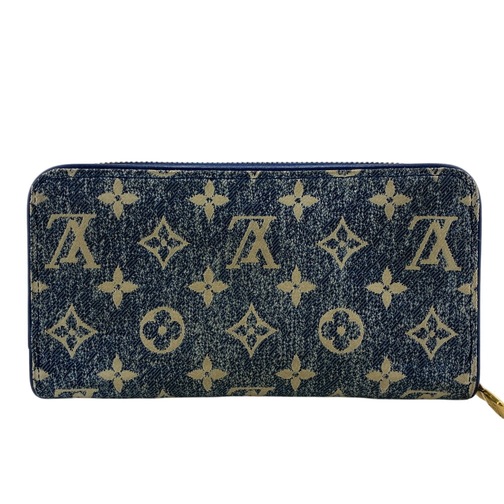 LOUIS VUITTON Bifold Wallet M81226 Monogram denim blue Monogram jacquard denim