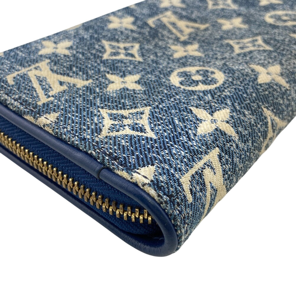 LOUIS VUITTON Bifold Wallet M81226 Monogram denim blue Monogram jacquard denim