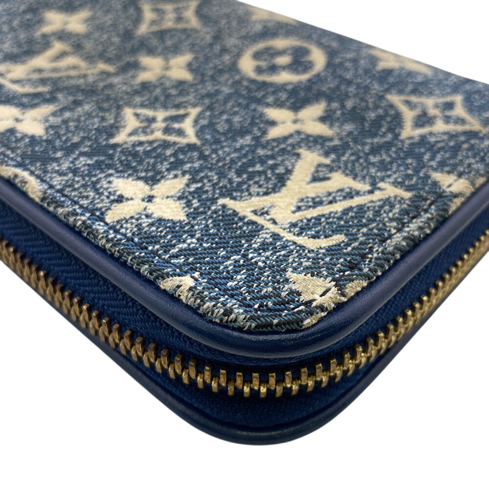 LOUIS VUITTON Bifold Wallet M81226 Monogram denim blue Monogram jacquard denim