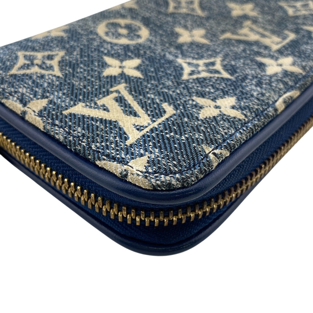 LOUIS VUITTON Bifold Wallet M81226 Monogram denim blue Monogram jacquard denim