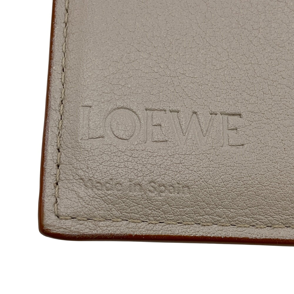 LOEWE Tri-fold wallet leather beige anagram Trifold