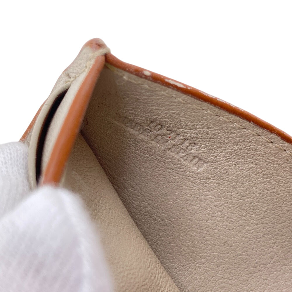 LOEWE Tri-fold wallet leather beige anagram Trifold