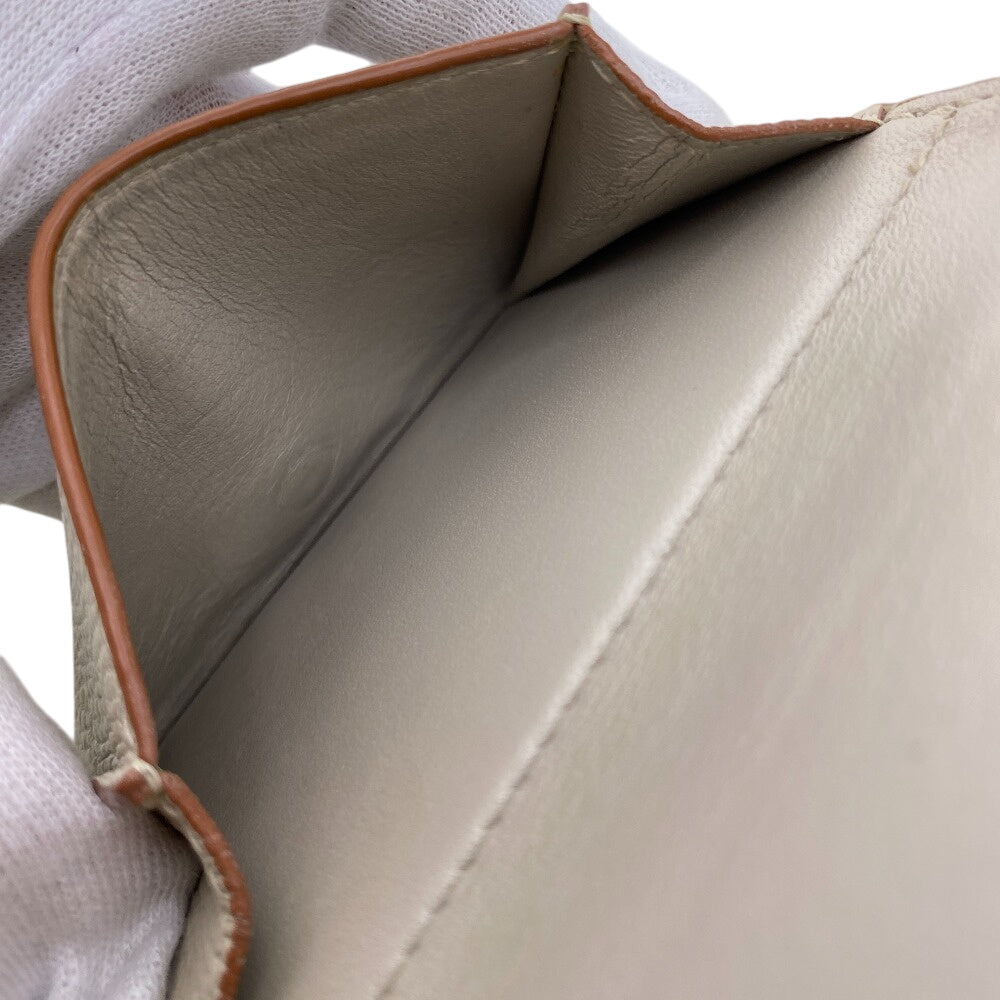 LOEWE Tri-fold wallet leather beige anagram Trifold