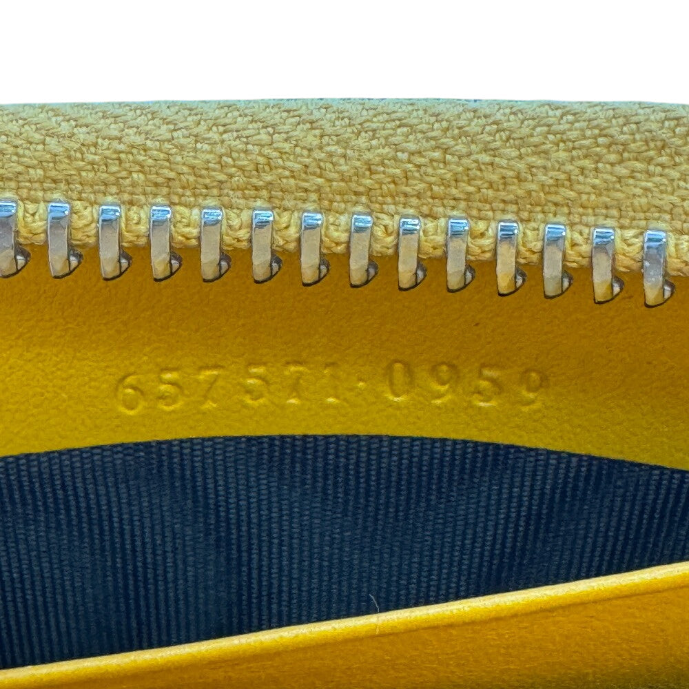 GUCCI Coin case 657571 leather yellow GG emboss