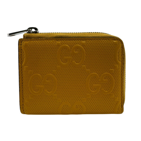 GUCCI Coin case 657571 leather yellow GG emboss