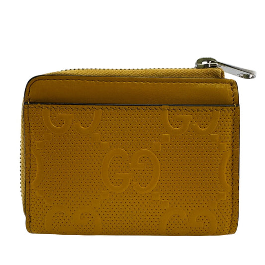 GUCCI Coin case 657571 leather yellow GG emboss