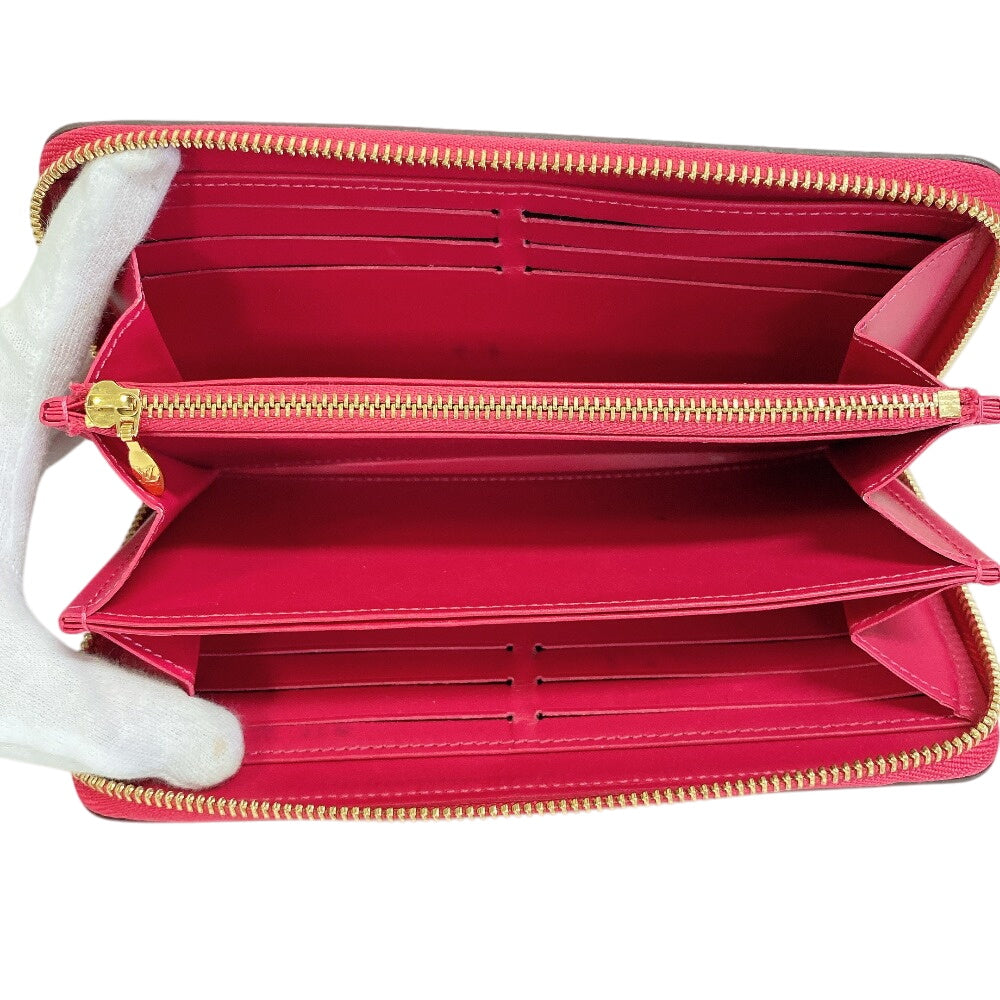 LOUIS VUITTON Long Wallet Purse M90346 Monogram Vernis pink Monogram Vernis Zippy wallet
