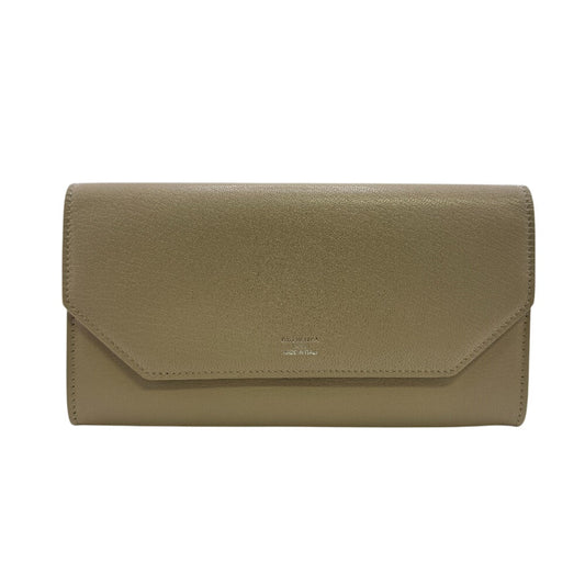 BALENCIAGA Long Wallet Purse 736732 leather beige envelope
