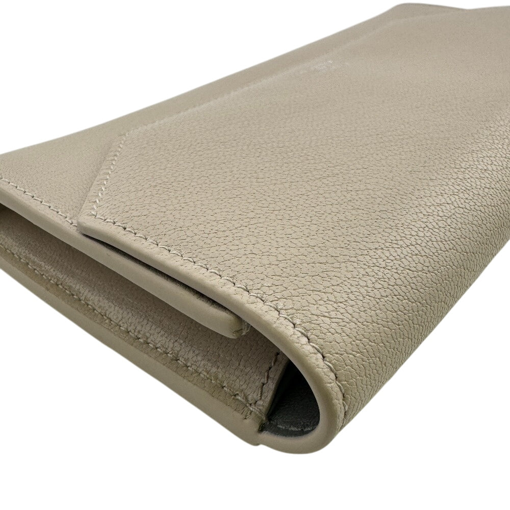 BALENCIAGA Long Wallet Purse 736732 leather beige envelope