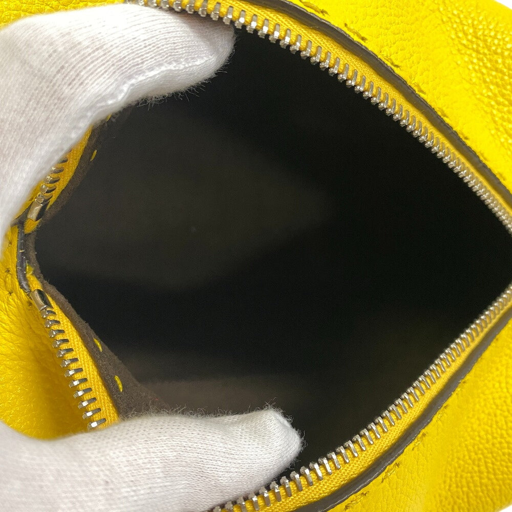 FENDI Clutch bag 7N0149 leather yellow FENDI FF
