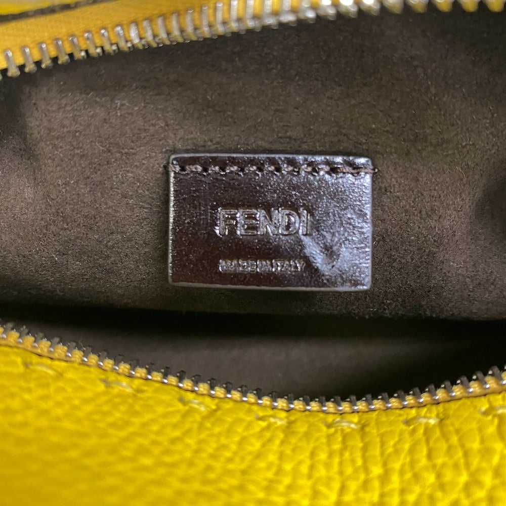 FENDI Clutch bag 7N0149 leather yellow FENDI FF
