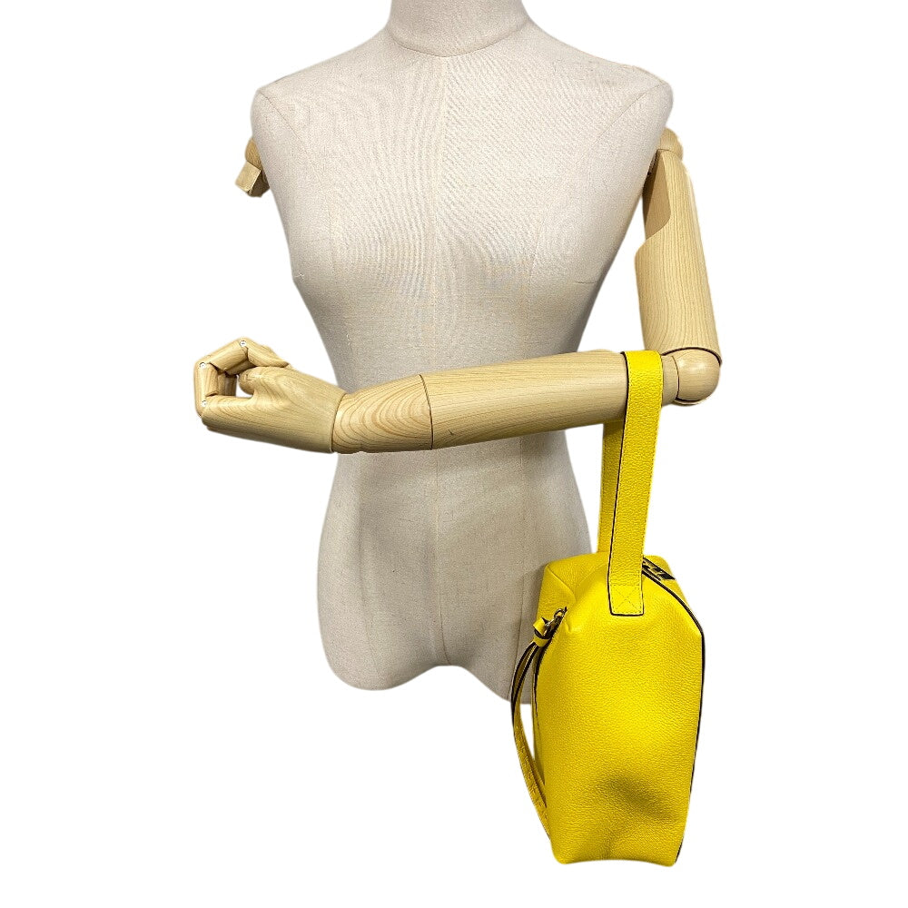 FENDI Clutch bag 7N0149 leather yellow FENDI FF