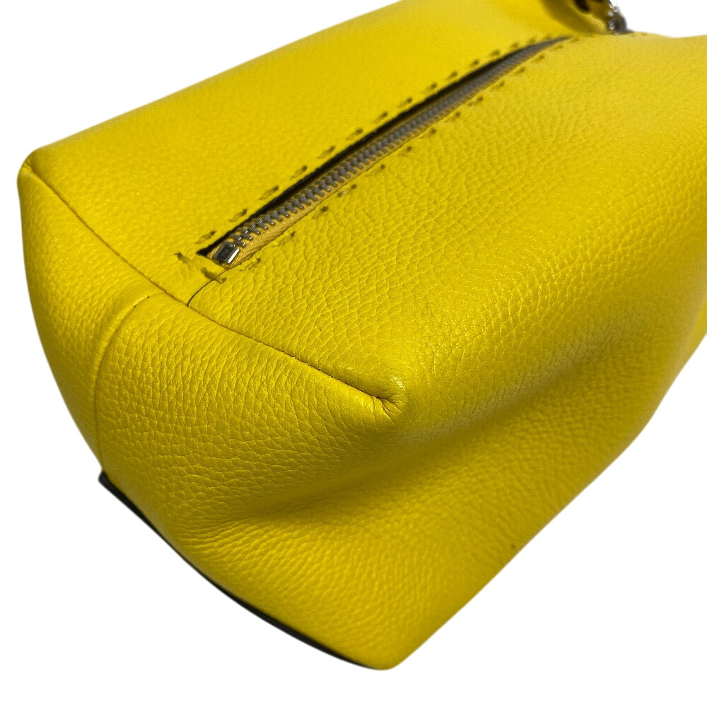 FENDI Clutch bag 7N0149 leather yellow FENDI FF