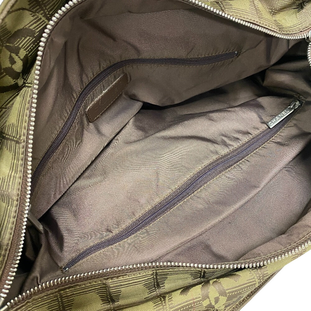 CHANEL Tote Bag Cotton canvas khaki New travel line
