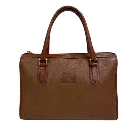 Burberrys Mini Boston Duffel bag Tobaco leather Brown