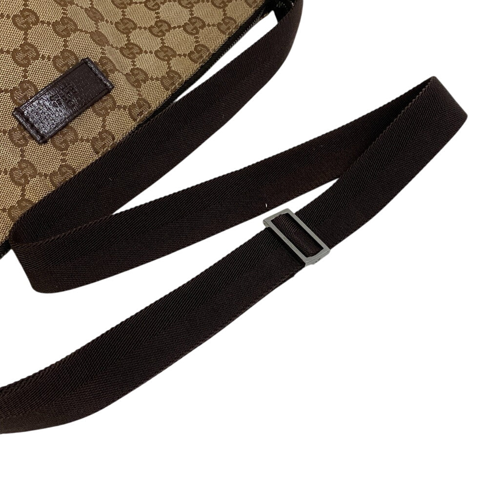 GUCCI Shoulder Bag 110054 PVC coated canvas Brown GG canvas