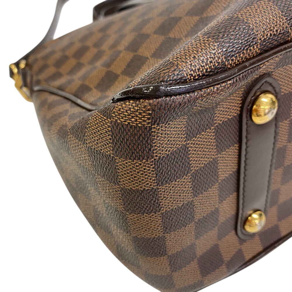 LOUIS VUITTON Handbag N41177 Leather, Cloth Brown Damier Hippopotamus roseberry