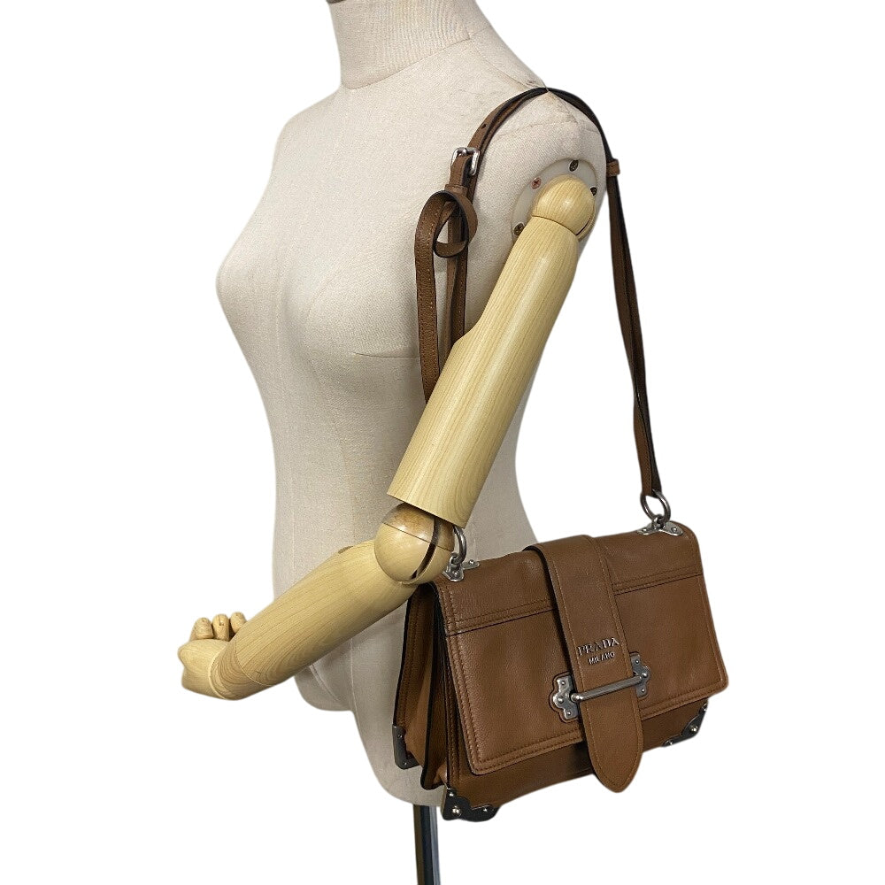 PRADA Shoulder Bag 1BD095 leather Brown