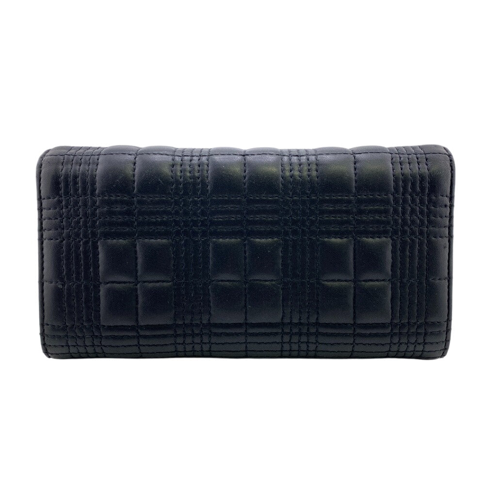 BURBERRY Long Wallet Purse leather black TB Roller