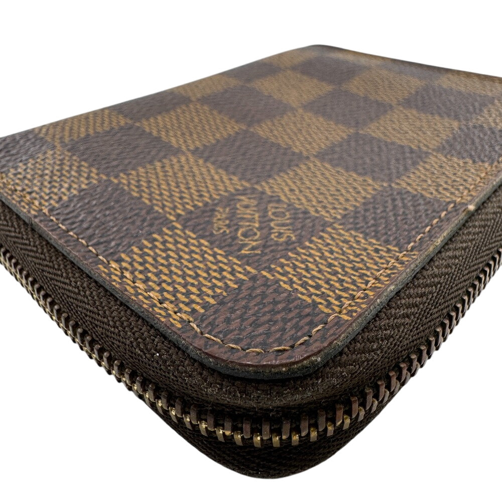 LOUIS VUITTON Coin case N63070 Damier Brown Damier Pattern Zip around purse