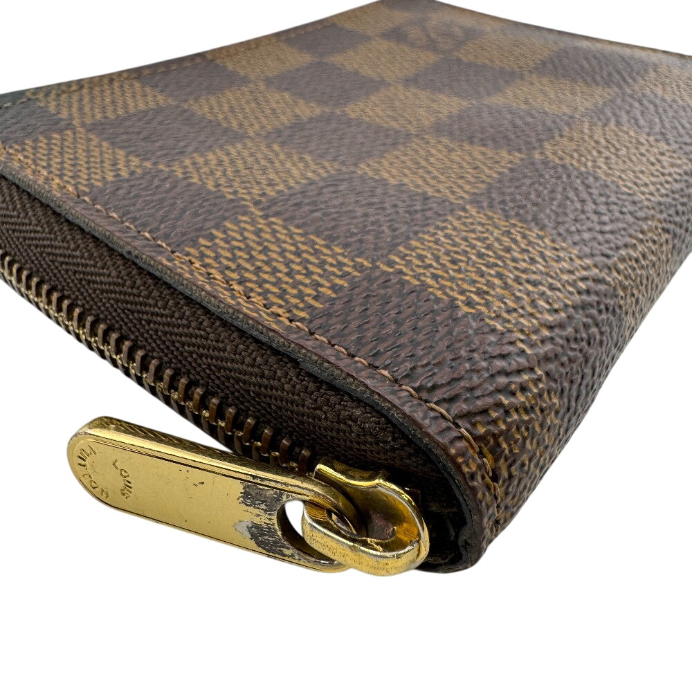 LOUIS VUITTON Coin case N63070 Damier Brown Damier Pattern Zip around purse