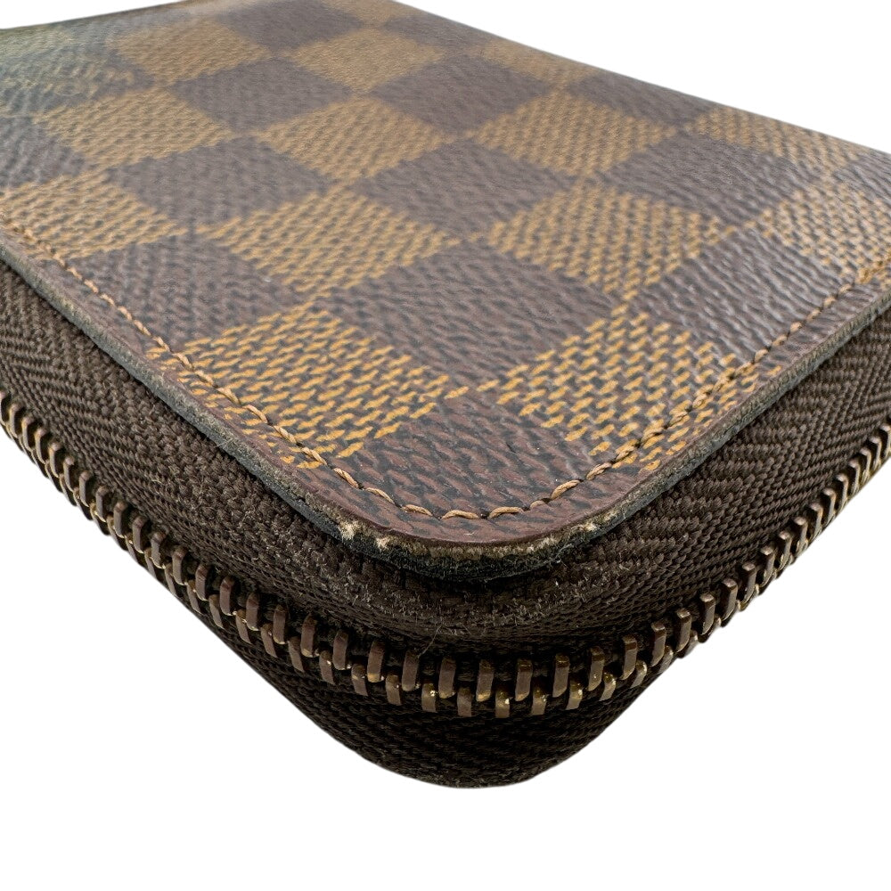 LOUIS VUITTON Coin case N63070 Damier Brown Damier Pattern Zip around purse