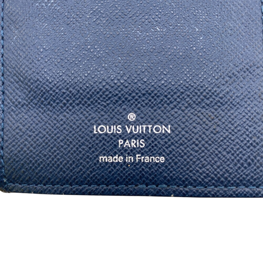 LOUIS VUITTON Long Wallet Purse M64508 leather Navy Taiga Portefeuille Alexander NM