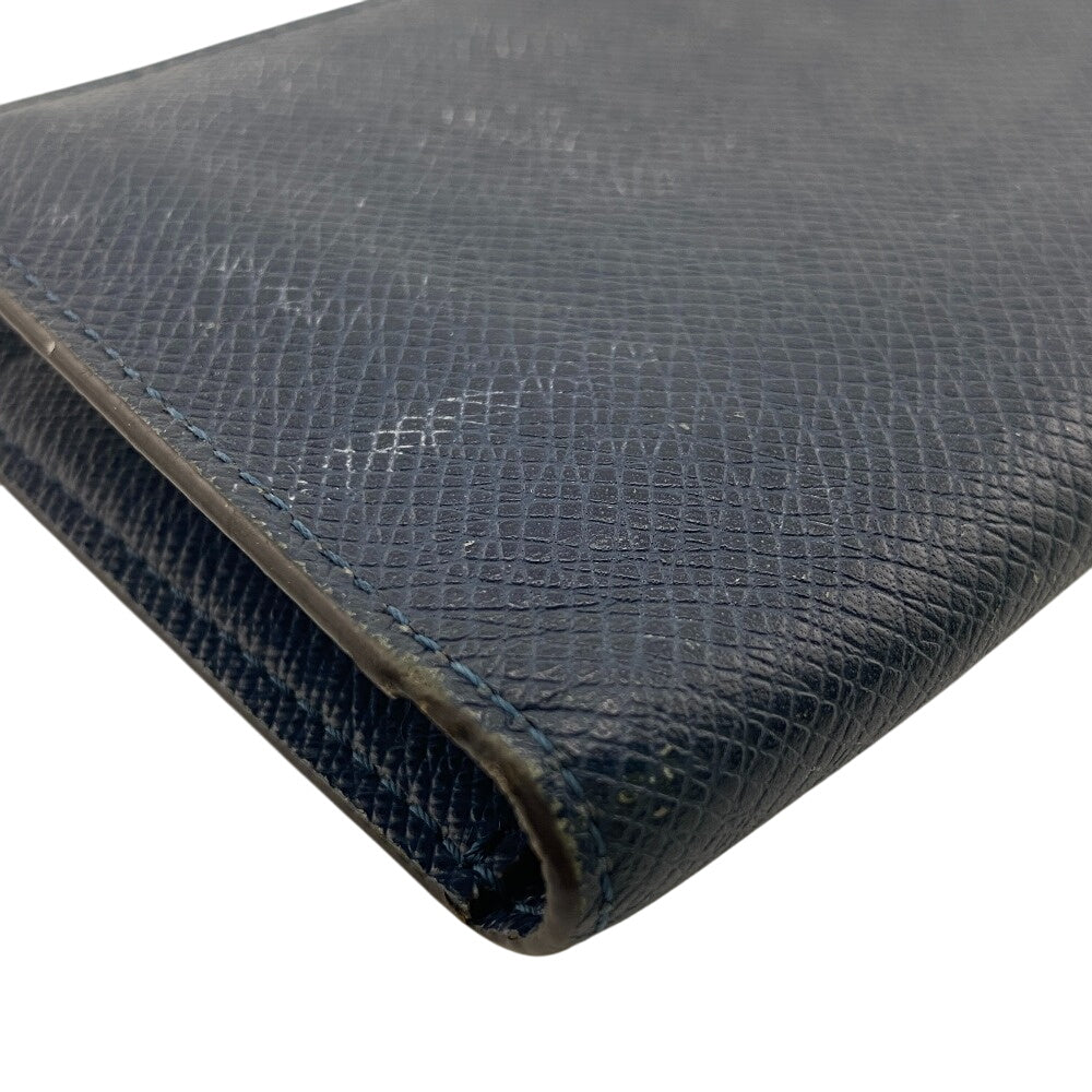 LOUIS VUITTON Long Wallet Purse M64508 leather Navy Taiga Portefeuille Alexander NM