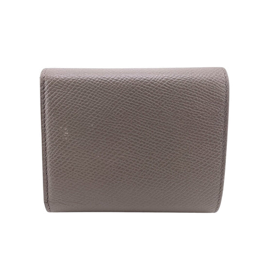 CELINE Tri-fold wallet leather gray Small trifold