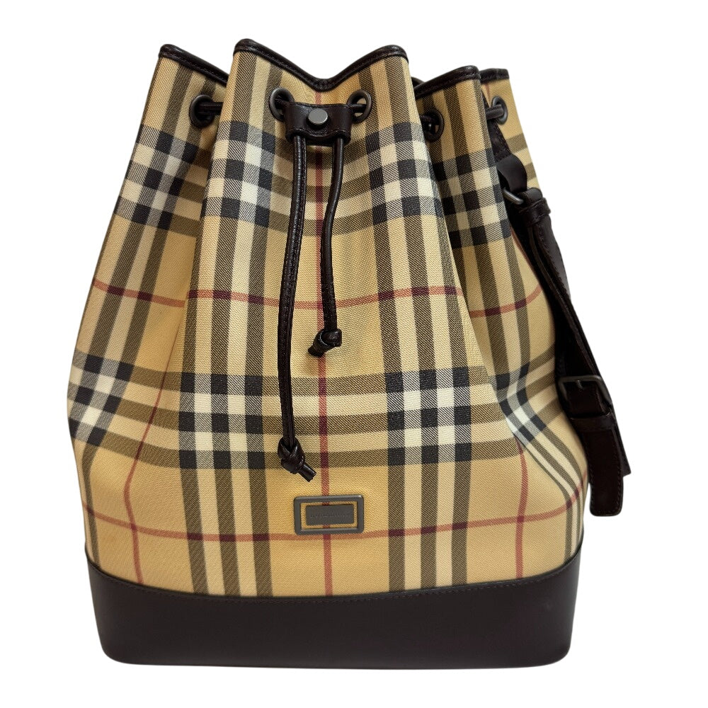 BURBERRY Handbag PVC coated canvas beige Nova Check