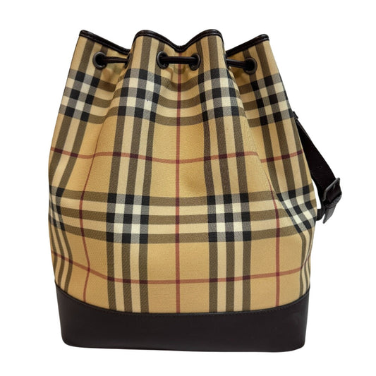 BURBERRY Handbag PVC coated canvas beige Nova Check