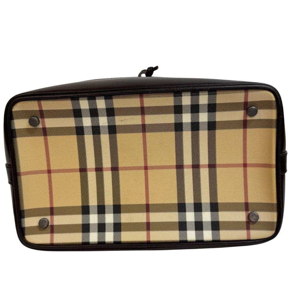 BURBERRY Handbag PVC coated canvas beige Nova Check