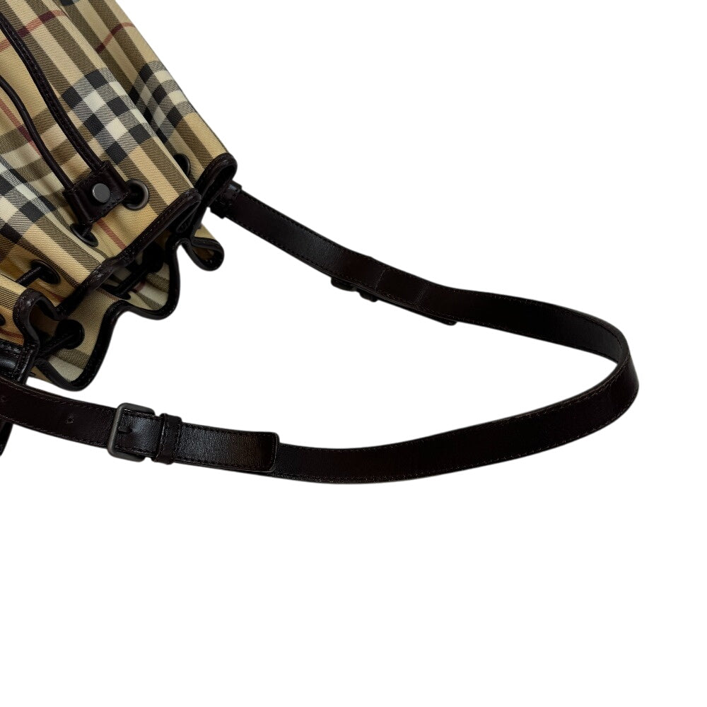BURBERRY Handbag PVC coated canvas beige Nova Check