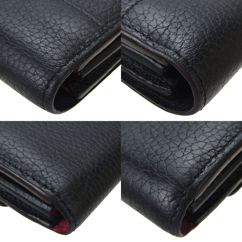 LOUIS VUITTON Long Wallet Purse M61248 leather black Portefeuille Capsine Women Used Authentic