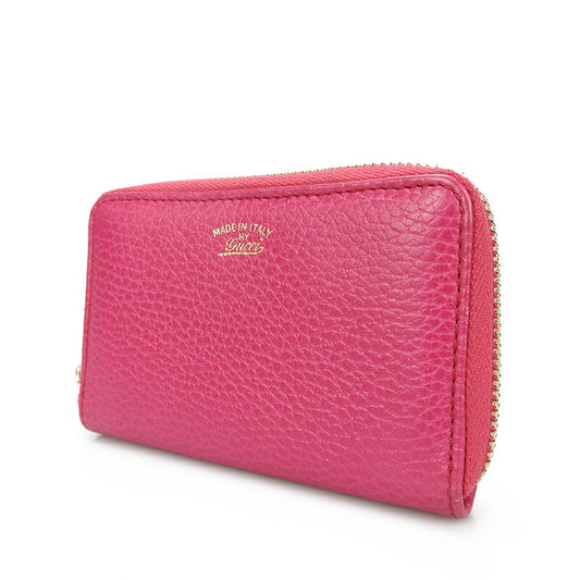 GUCCI Coin case 368877 leather pink Women Used Authentic