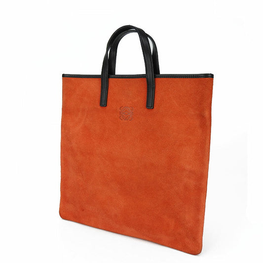 LOEWE Handbag Leather, Suede Orange Women Used Authentic